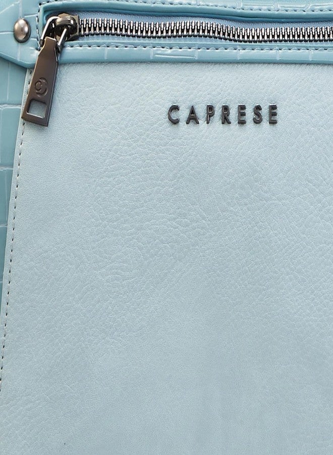 كابريس حقيبة يد كبيرة من الجلد الصناعي بلون الياقوت الأزرق الصلب من كابريس جيجي - Image 3